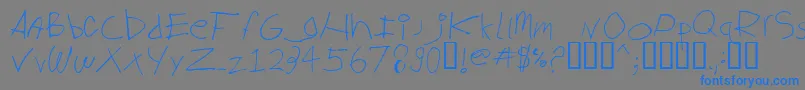 フォントBIGLOG   – 灰色の背景に青い文字