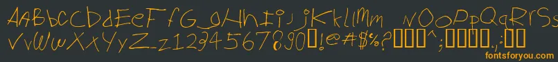 フォントBIGLOG   – 黒い背景にオレンジの文字