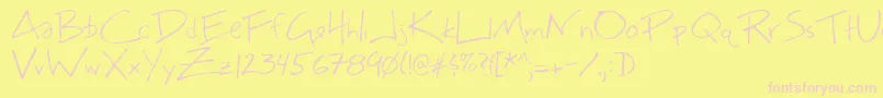 Bigmcn   Font – Pink Fonts on Yellow Background