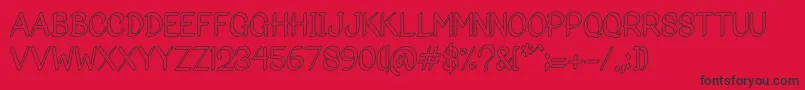 Bigoutliner Font – Black Fonts on Red Background