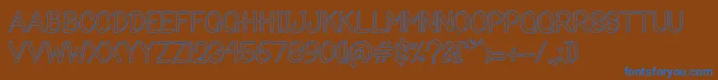 Weitere Informationen zur Bigoutliner-Schriftart Bigoutliner-Schriftart – Blaue Schriften auf braunem Hintergrund