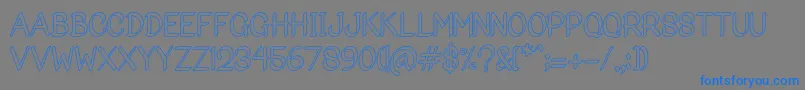 Bigoutliner Font – Blue Fonts on Gray Background