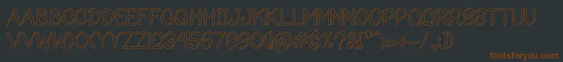 Bigoutliner-fontti – ruskeat fontit mustalla taustalla