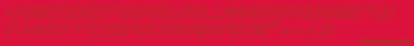 Bigoutliner Font – Brown Fonts on Red Background