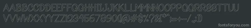 Bigoutliner Font – Gray Fonts on Black Background