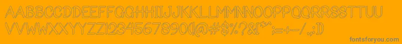 Bigoutliner Font – Gray Fonts on Orange Background