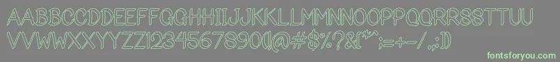 Weitere Informationen zur Bigoutliner-Schriftart Bigoutliner-Schriftart – Grüne Schriften auf grauem Hintergrund