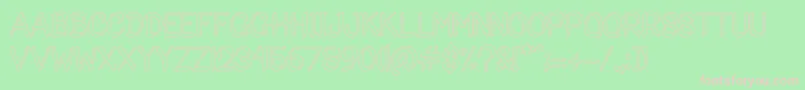 Bigoutliner Font – Pink Fonts on Green Background