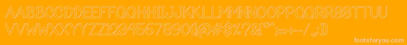 More about Bigoutliner Font Bigoutliner Font – Pink Fonts on Orange Background