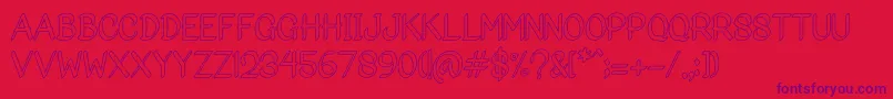 More about Bigoutliner Font Bigoutliner Font – Purple Fonts on Red Background