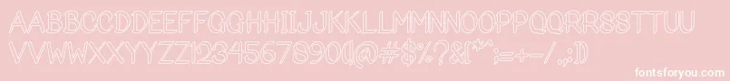 Bigoutliner Font – White Fonts on Pink Background