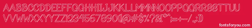 Bigoutliner Font – White Fonts on Red Background