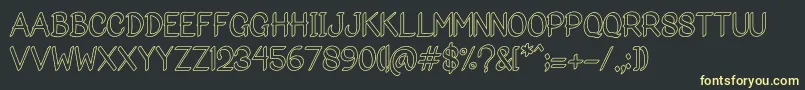 Bigoutliner-Schriftart – Gelbe Schriften auf schwarzem Hintergrund