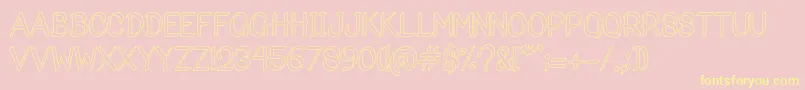 Bigoutliner Font – Yellow Fonts on Pink Background