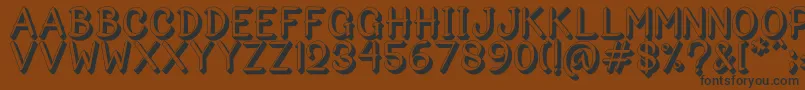 Bigshado-fontti – mustat fontit ruskealla taustalla