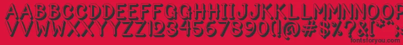 Bigshado Font – Black Fonts on Red Background