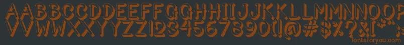 Bigshado-fontti – ruskeat fontit mustalla taustalla