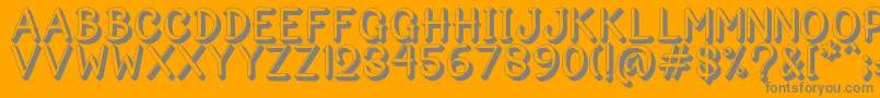 Bigshado Font – Gray Fonts on Orange Background