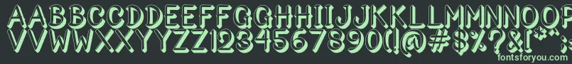 Bigshado Font – Green Fonts on Black Background