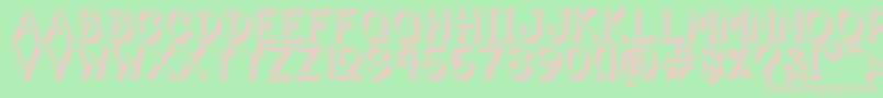 フォントBigshado – 緑の背景にピンクのフォント