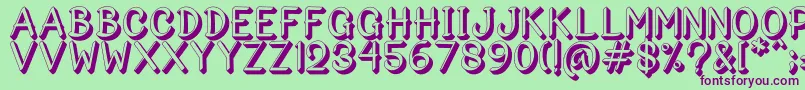 Bigshado Font – Purple Fonts on Green Background