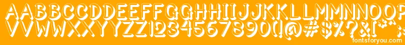 Bigshado Font – White Fonts on Orange Background