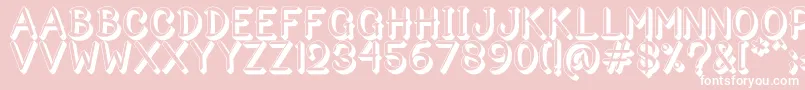 Bigshado Font – White Fonts on Pink Background