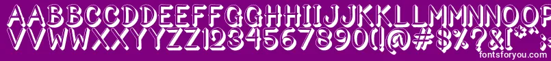 Bigshado Font – White Fonts on Purple Background