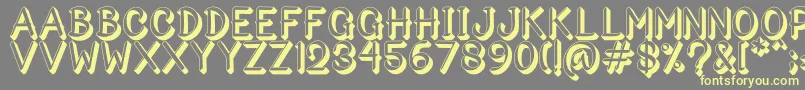 Bigshado-fontti – keltaiset fontit harmaalla taustalla
