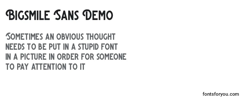 Шрифт Bigsmile Sans Demo