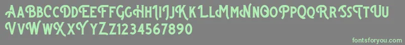 フォントBigsmile Serif Demo – 灰色の背景に緑のフォント