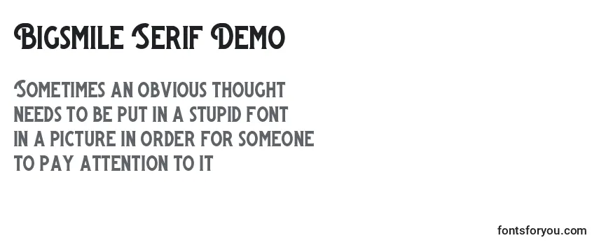 Bigsmile Serif Demo Font