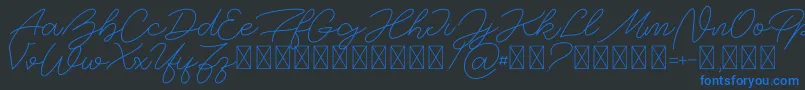 BigSpender v1 Font – Blue Fonts on Black Background