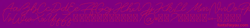 BigSpender v1 Font – Red Fonts on Purple Background