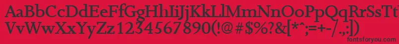 JessicaMedium Font – Black Fonts on Red Background