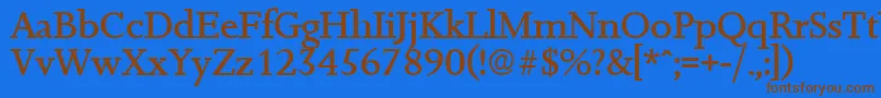 Подробнее о шрифте JessicaMedium Шрифт JessicaMedium – коричневые шрифты на синем фоне