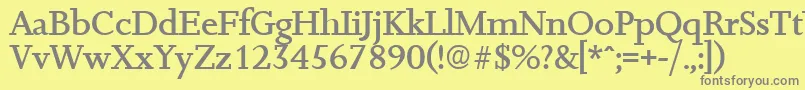 Шрифт JessicaMedium – серые шрифты на жёлтом фоне