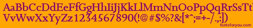 JessicaMedium Font – Purple Fonts on Orange Background