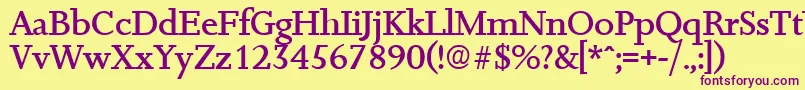 JessicaMedium Font – Purple Fonts on Yellow Background