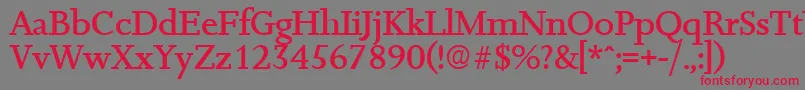 JessicaMedium Font – Red Fonts on Gray Background