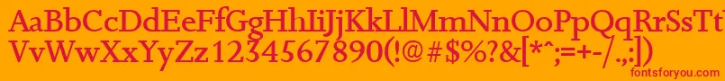 JessicaMedium Font – Red Fonts on Orange Background