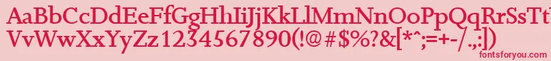 JessicaMedium-Schriftart – Rote Schriften auf rosa Hintergrund