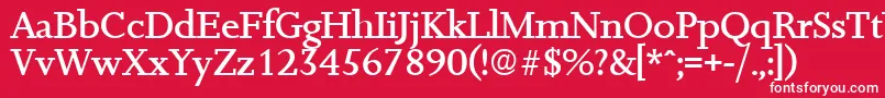 JessicaMedium Font – White Fonts on Red Background