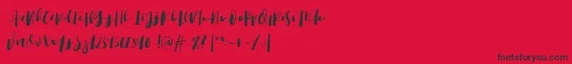 fuente Bigstrom DEMO – Fuentes Negras Sobre Fondo Rojo