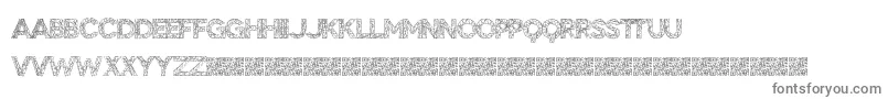 BigTangle-fontti – harmaat kirjasimet valkoisella taustalla
