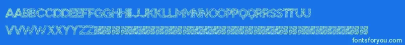 BigTangle Font – Green Fonts on Blue Background