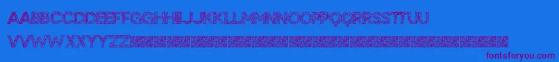 BigTangle Font – Purple Fonts on Blue Background
