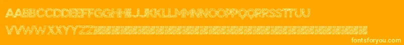 fuente BigTangle – Fuentes Amarillas Sobre Fondo Naranja
