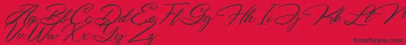 Bigtime Font – Black Fonts on Red Background