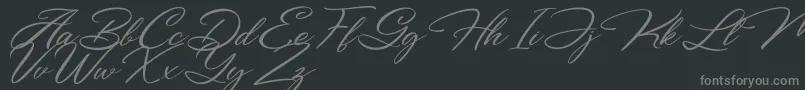Bigtime Font – Gray Fonts on Black Background